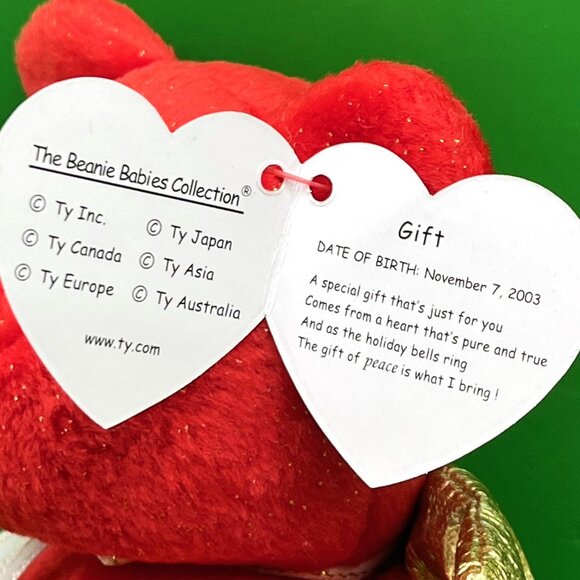 Ty Beanie Baby Christmas Angel Bear Lot of 3 MWMT Gift Love Peace Star Plush - Picture 8 of 16